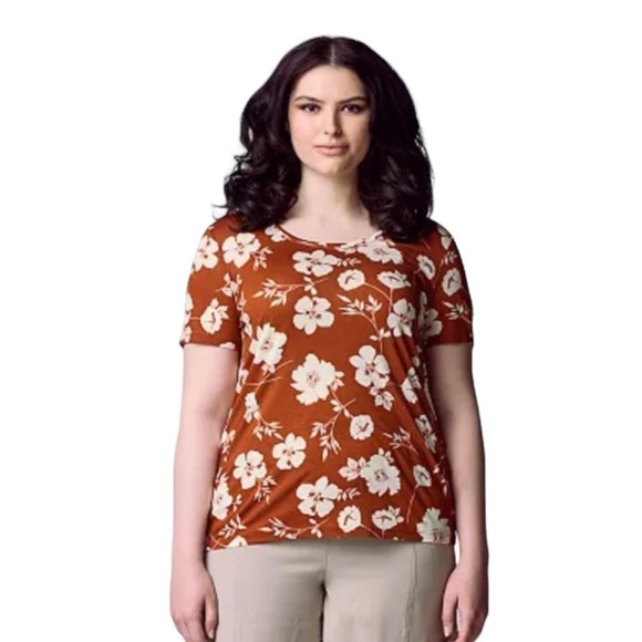 NWT Simply Vera Vera Wang Print Relaxed Fit Tee - Picture 2 of 5